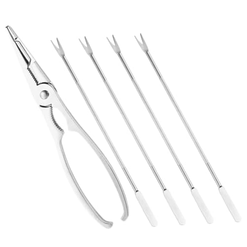DECHOUS Casse-Croute pour Crabe Et Homard Fourchettes à Fruits De Mer Outils pour Casser La Carapace Accessoires pour Manger du Crabe