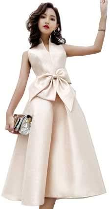 Amazon オルチャン プチプラパーティードレス フォーマル 可愛い 結婚式 二次会 お呼ばれ 謝恩会 発表会 演奏会 大きいサイズワンピース キャバ嬢ドレス 清楚 ミモレ丈 記念日 エレガント イブニングドレス 通販