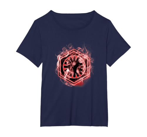Star Wars The Force Awakens First Order Epic Emblem Big Logo T-Shirt, Women's Plus, Navy Blue, 6X