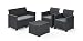 Produktbild Koll Living Lounge Sets - Verschiedene Ausführungen - hochwertige Sitzgruppe für den Garten - höchster Sitzkomfort durch ergonomische Rückenlehnen (2er Sofa, 2X Sessel & Tisch)