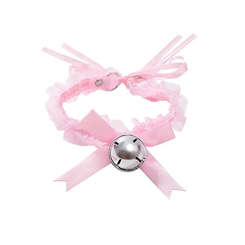 Punk Choker Charm Stretch Gothic Tattoo Choker Choker Halskette Set für Frauen Mädchen Schwarz Spitze Choker mit Glocke, M, Zinklegierung, Ohne Edelstein Cover