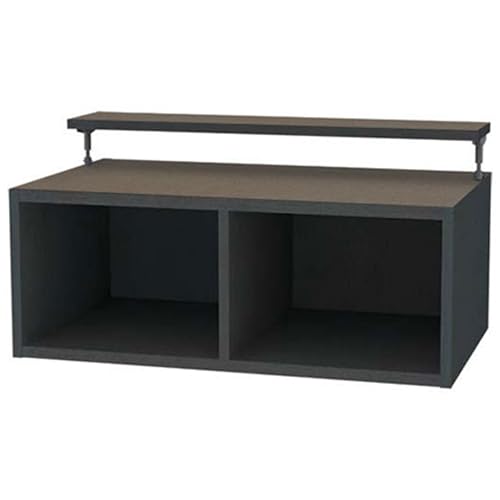 白井産業 【タナリオ オーダーメイド タイプ】 天井 突っ張りラック 本体サイズ 幅79 奥行44cm 用上置き 木製 本棚 ブラックウォールナット(タナリオTNL-EM035079UFF2KW)