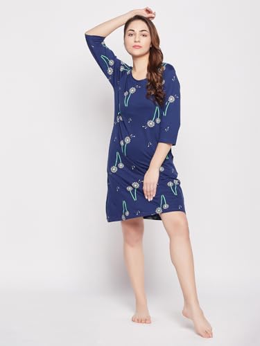 Image of Clovia Women's Cotton Pretty Florals Short Night Dress