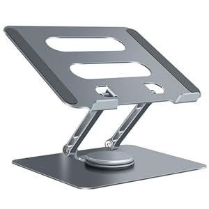 CoverKingz Laptop Ständer höhenverstellbar mit 360° drehbarer Basis für 10-17" Laptops/Notebooks/Tablets/C... grau