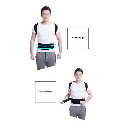 Correcteur de posture support dorsal homme élastique taille S - 3