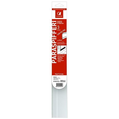 Boudin de porte Martini Spa Il Coccio blanc en feutrine pour isoler le bas de porte