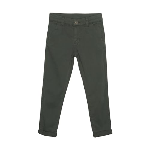 MINYMO Jungen Kinder Chinohose Stoffhose Lange Hose Basic 133343, Größe:128, Farbe:Deep Forest (9210)