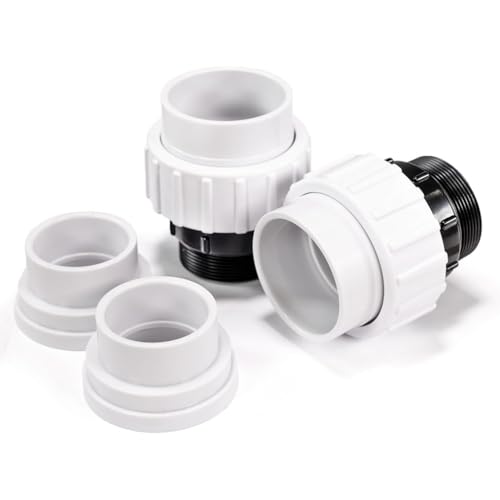 XtremepowerUS 2" NPT x 1.5" & 2" Slip PVC Union Replacement Set Pipe Fittings Hi-Temp Compatible With All Pentair Whisperflo and Intelliflo Pool Pumps by XtremepowerUS - Used condition - US$22.46