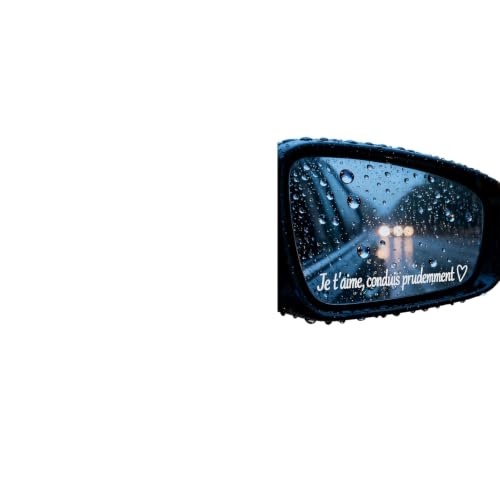 Goiern 10 Autocollants Je t’Aime, conduis prudemment, Stickers pour rétroviseur de Voiture en 5 Couleurs avec Message