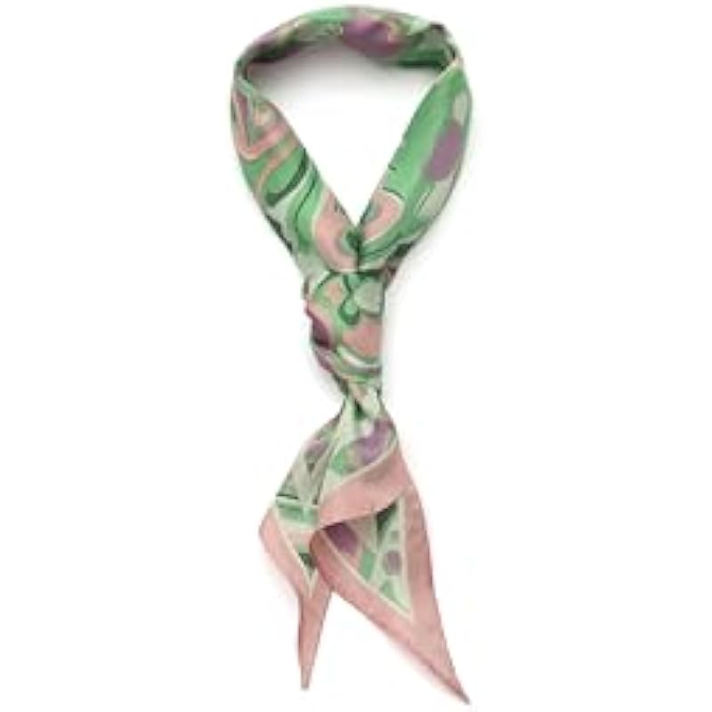 Coach womens Andrea Paisley Printed Silk Triangle Green/Purple One Size 상세이미지 2