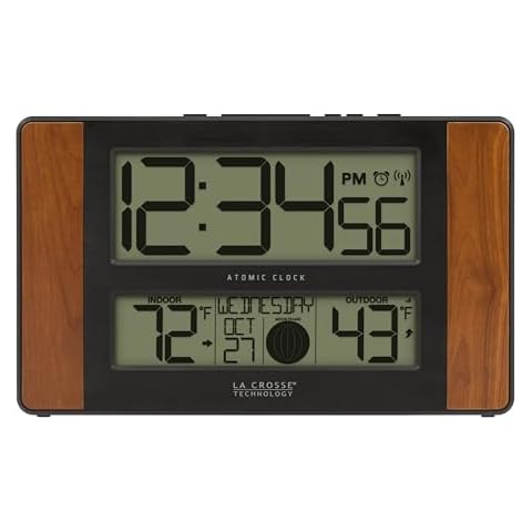 La Crosse Technology Atomic Digital Clock with Temperature Cover