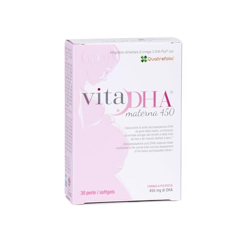 VitaDHA Materna Integratore Omega 3 con Acido Folico 30 Capsule