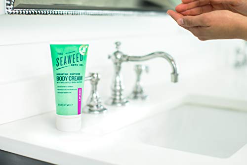 The-Seaweed-Bath-Co-Body-Cream-Lavender-Ivory-6-Ounce-800-060-BCLA Seaweed Bath Co. Hydrate Body Cream, Lavender Scent, 6 Ounce, Nourishing Hand & Body Lotion Moisturizer for Dry Skin, with Sustainably Harvested Seaweed, Kukui Oil, Hyaluronic Acid, Shea Butter