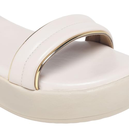 Image of MONROW Fancy and Stylish Extra Cushioning and Comfortable Fashionable Light Weight Allday wear Vegan Wedge Heels for Women and Girls