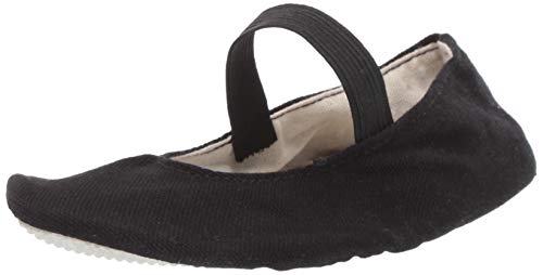 Leo Girl's Imported Gym Pump Dance Shoe, Black, 31 Medium EU Little Kid (1.5 US)