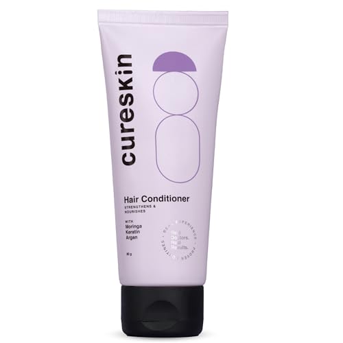 Image of Curehair Keratin Smooth Conditioner With Moringa, Keratin And Argan | Strenghtens And Nourishes For Damaged Hair, 80 Gram (Pack Of 1)