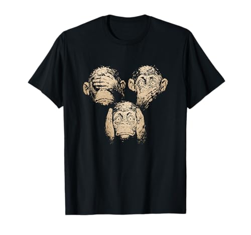 Image of funnyy, see no evil hear no evil speak no evil T-Shirt