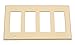 Leviton 80412-T 4-Gang Decora/GFCI Device Decora Wallplate, Standard Size, Thermoset, Device Mount, Light Almond
