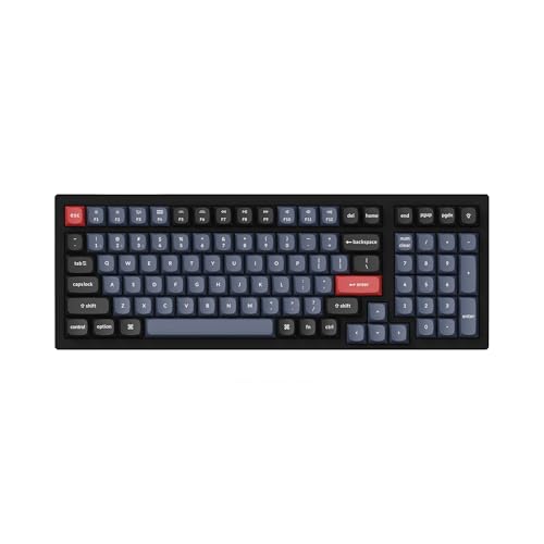 Image of Keychron K4 Pro Custom Wireless Mechanical Keyboard, 96 Keys Hot-swappable QMK /VIA Programmable Macro with K Pro Red Silent Switch RGB Backlit Compatible Mac Windows Linux - Black