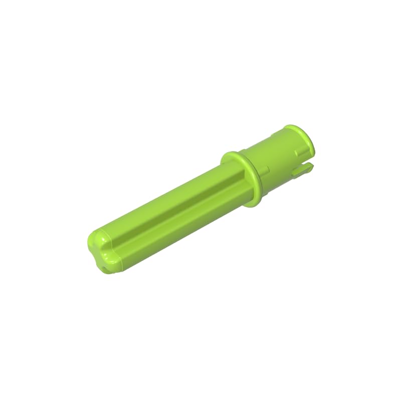 Gobricks Shaft Bolt Connection Technic Axle Pin 3L with Friction Ridges Lengthwise and 2L Axle 18651 GDS-930 50Pieces Compatible with Lego Classic Bulk Toy MOC Color:Lime