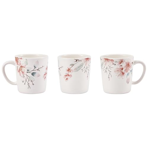 Bico Spring Sakura 18 oz Ceramic Coffee Mug with Handle Set, Set of 4, Microwave & Dishwasher Safe, for Tea, Water, Hot Drinks by Bico - Image 3