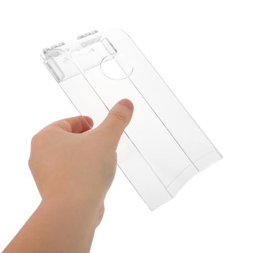 Cubierta para timbre Operitacx con tapa abatible transparente protectora para puerta exterior 4