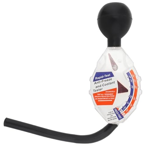 Smgda Antifreeze Hydrometer and Coolant Tester Accessory, Automotive Antifreeze Tester for Car Battery Liquid Densitometer 6/12/24V Ethylene Glycol Coolant °C and °F Display, Dial Type Cover