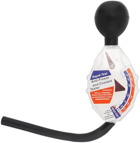 Smgda Antifreeze Hydrometer and Coolant Tester Accessory, Automotive Antifreeze Tester for Car Battery Liquid Densitometer 6/12/24V Ethylene Glycol Coolant °C and °F Display, Dial Type