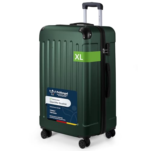 YONSLY Trolley Koffer Set, Reisekoffer, Rollkoffer Handgepäck, Kabinkoffer Suitcase, Gepäckset mit 360° Rollen, Hartschalenreisekoffer, Zahlenschloss, Gummigriff
