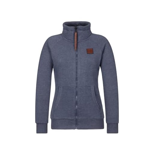 Naketano Damen Sweatjacke Monsterb, Farbe:Indigo Blue Melange, Größe:XL