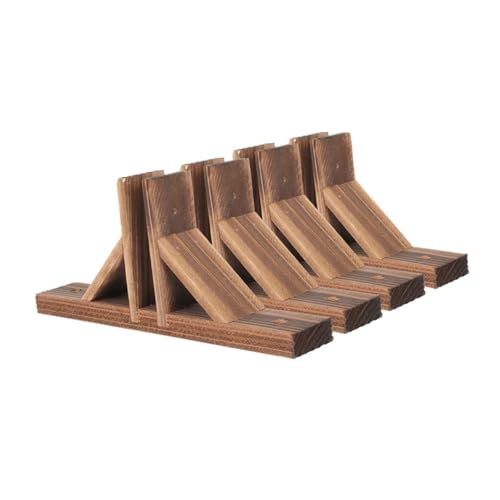 Bases de clôture de jardin stables Zerodeko support bois marron 4 pièces espaces extérieurs