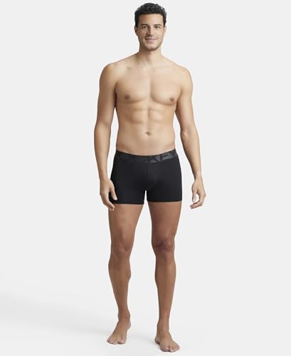 Image of Jockey IC28 Men Tactel Microfiber Elastane Stretch Solid Trunk with Moisture Move Properties (Pack of 2)