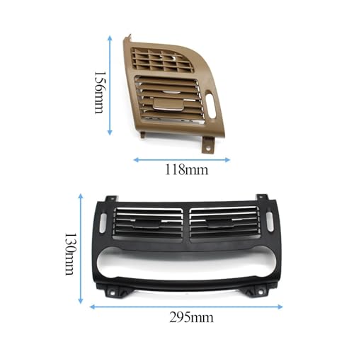 Rejilla de ventilación premium para Benz Clase E W211, cubierta delantera derecha beige oscuro 4