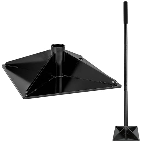 Upgraded Heavy-Duty Steel Tamper, 10'x10' Effortless Ergonomic Soil Tamper Tool with 48' Durable Handle, Garden Landscaping Hand Tools for Ground & Gravel Leveling Dirt Compactor