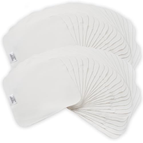 Image of Reusable Baby Wipes, 50 Washable Cloth Wipes per Pack, 100% Cotton, Soft and Gentle for Baby's Skin, by Nora's Nursery