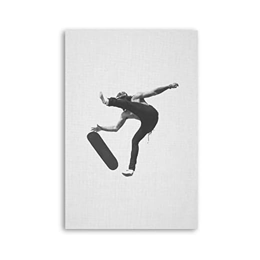 ZKJMFS Ingen ram 60 x 90 cm canvastryck canvastryck kampanjaffisch svart-vit konst The Art of Skateboarding