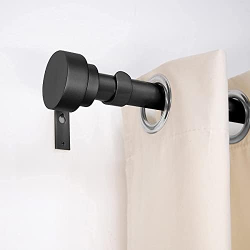 Time Forest Curtain Pole for Windows 167 to 304cm, Adjustable Curtain rod, Modern Design, Black