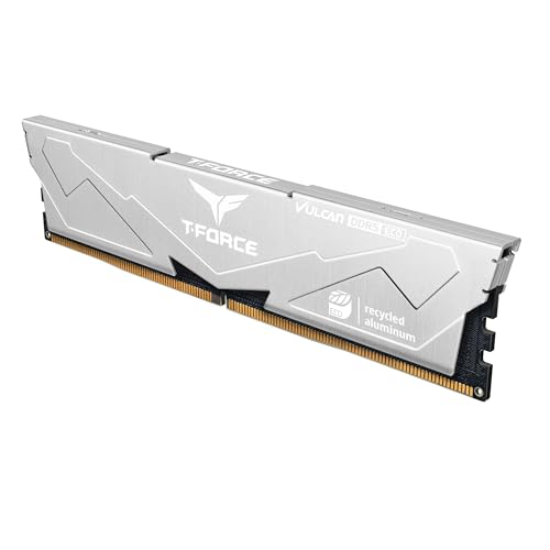 Image of TEAMGROUP T-Force Vulcan ECO DDR5 32GB (2x16GB) 6000MHz (PC5-48000) CL38 Desktop Memory Module Ram for 600 700 Series Chipset XMP 3.0 Silver FLESD532G6000HC38ADC01