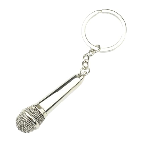 Ristyur Ciondolo chiave per microfono, portachiavi per microfono | Portachiavi con microfono con ciondolo in borsa di metallo - Decorazioni per zaini multifunzionali, forniture decorative decorative