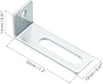 PATIKIL Matériel de montage de tableau blanc, 12 Set White Board Wall Hanger Support d'installation fixation L forme de support de support pour la salle de classe de bureau