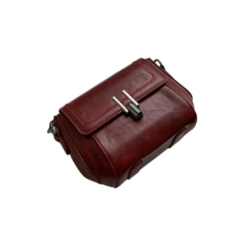 Bolso cuadrado pequeño de PU retro con acabados finos y estructura rígida elegante