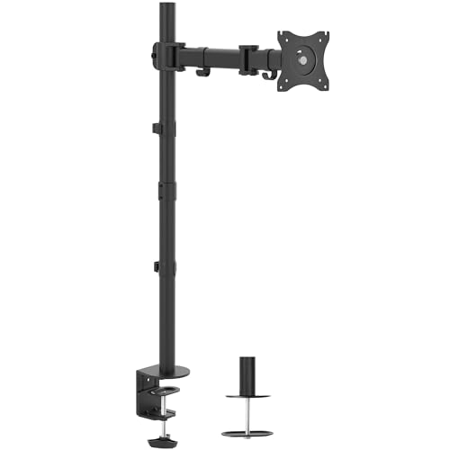 VIVO Single Monitor Desk Mount Extra Tall Fully Adjustable Stand for up to 27 Inch Screen (STAND-V001T)