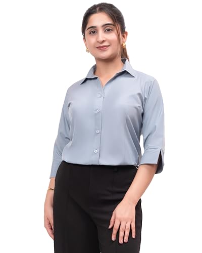 Image of ESTA Women 3 /4 Sleeve Stylish Western Official Formal Shirts Regular fit Shirts for Women