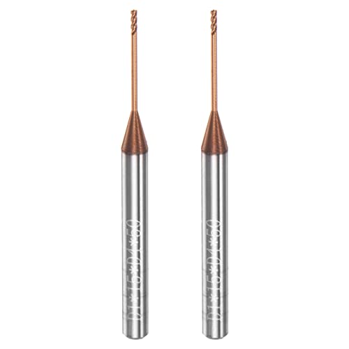 Image of HARFINGTON 2pcs Square Nose End Mill 4mm Shank 1mm x 15mm AlTiSin Coated Solid Carbide Long Reach Extended Neck 4 Flutes CNC Router Bit Milling Cutter for Stainless Steel Hardened Steel