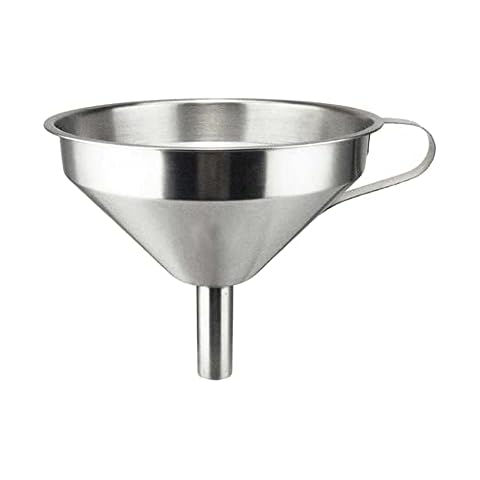 Makrel Stainless Steel Funnel Kitchen Funnels for Transferring of Liquid, Fluid, Cooking Oils, Jam (12cm) Cover