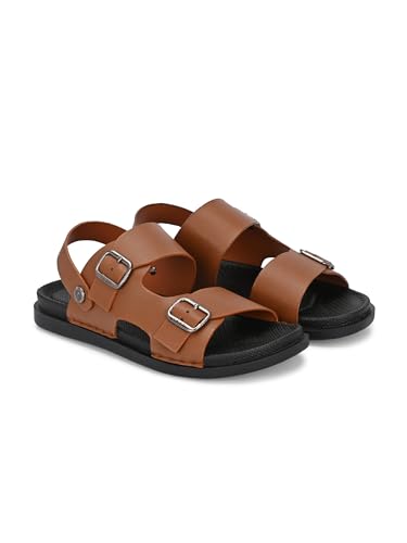 Image of KASTAVA KS 117 Comfortable Premium Synthetic Casual Sandals | Adjustable Buckle Closure | Lightweight Everyday Wear Sandals for Men