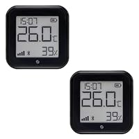 Shelly H&T Gen 3 Schwarz | 2er Pack |Wi-Fi und Bluetooth Temperatur&Luftfeuchtigkeitssensor | Hausautomation | Kein Hub erforderlich | Lange Batterielebensdauer | Wandmontierbar