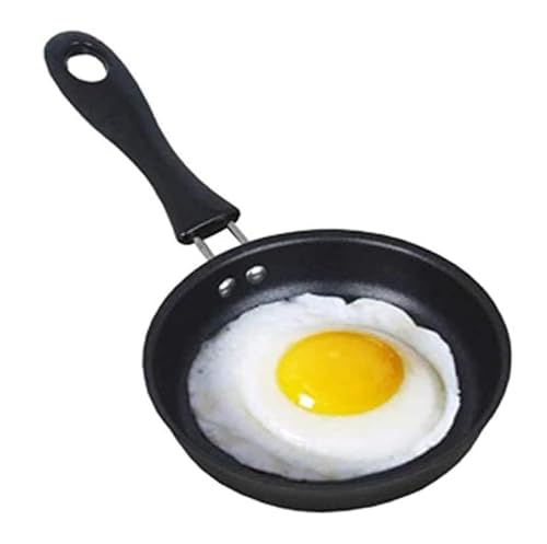 Image of Non-Stick Frying Pan,12cm Non Stick Cookware Omelette Portable Kitchen Supplies Home Mini Breakfast Cute Long Handle Frying Pan Anti-Scratch Coating pan