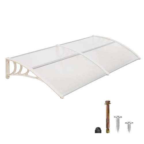 MCombo 78.2 inch Window Awning Outdoor Polycarbonate Hollow Sheet Door Patio Canopy (40''x...