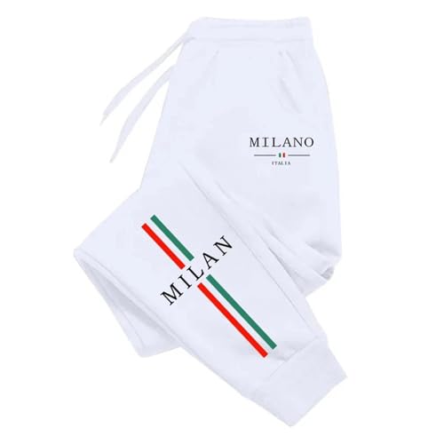 Image of RUMAOZIA Italy Flag Print Sports Trousers Men's Long Italia Motif Tracksuit Bottoms Windproof Outdoor Trousers Winter Trousers Warm Breathable Sweatpants Chino Trousers Running Trousers Straight